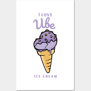 I Love Ube Ice Cream Posters and Art